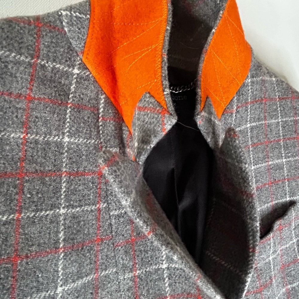 RAG & BONE Cotton Wool Blazer grey plaid size 2 Small - Picture 14 of 16